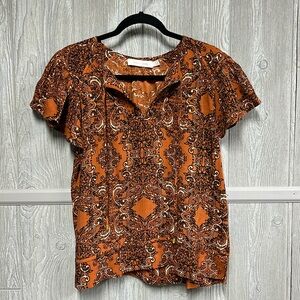 Bishop + Young Flutter Sleeve Top Size M NWT